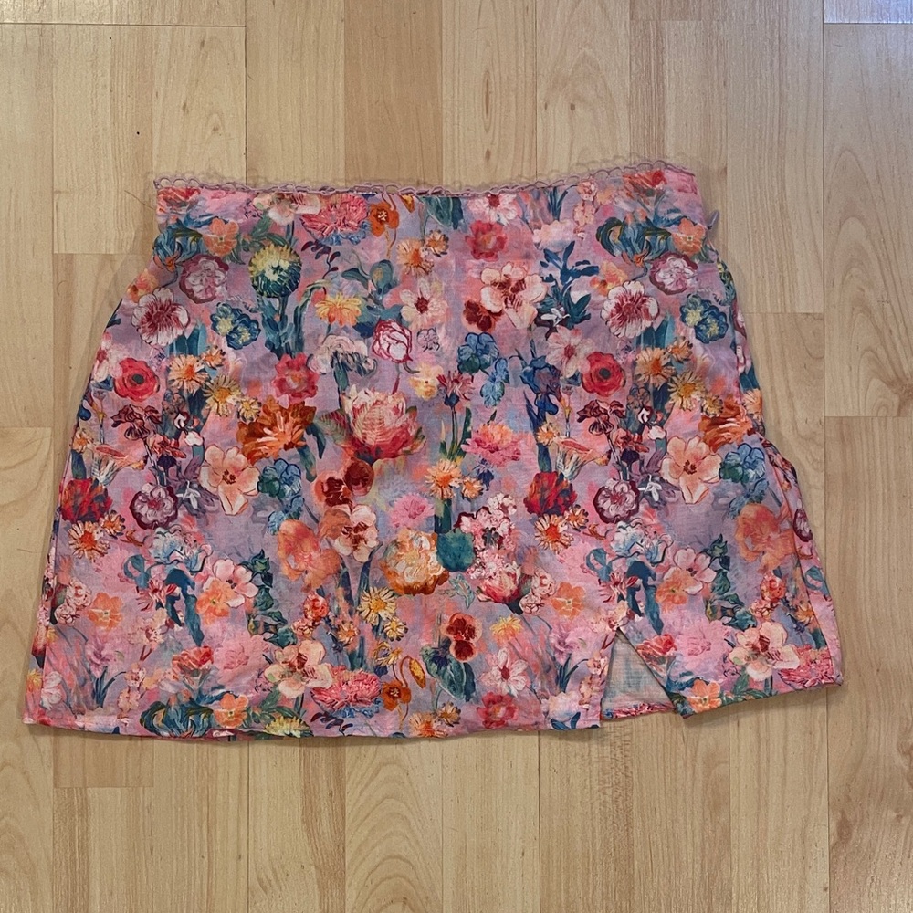 SHEIN Multicolor Floral Mini Skirt